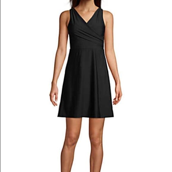 Lands' End Plus Regular Surplice Tummy Control one piece swimsuit black Various - Picture 8 of 15